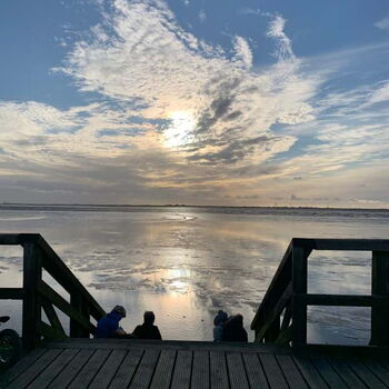 Husum-Schobuell, Blick von der Seebruecke aus.